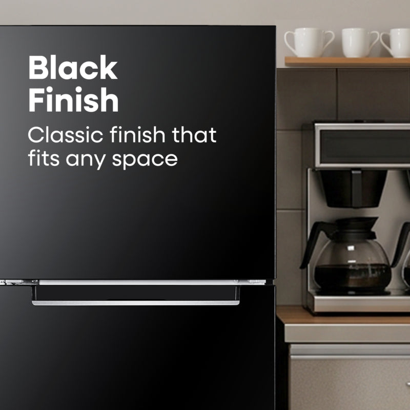 ELEMENT APPLIANCE 23.6-Inch 10.1 Cu. Ft. Top Freezer Refrigerator - Black (ENR10TFGBB)