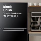 ELEMENT APPLIANCE 23.6-Inch 10.1 Cu. Ft. Top Freezer Refrigerator - Black (ENR10TFGBB)