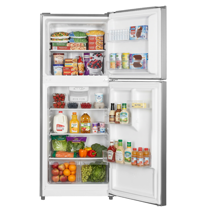 ELEMENT APPLIANCE 23.6-Inch 10.1 Cu. Ft. Top Freezer Refrigerator - Stainless Steel (ENR10TFGBS)