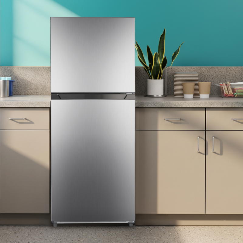 ELEMENT APPLIANCE 23.6-Inch 10.1 Cu. Ft. Top Freezer Refrigerator - Stainless Steel (ENR10TFGBS)