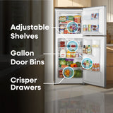 ELEMENT APPLIANCE 23.6-Inch 10.1 Cu. Ft. Top Freezer Refrigerator - Stainless Steel (ENR10TFGBS)