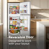 ELEMENT APPLIANCE 23.6-Inch 10.1 Cu. Ft. Top Freezer Refrigerator - Stainless Steel (ENR10TFGBS)