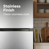 ELEMENT APPLIANCE 23.6-Inch 10.1 Cu. Ft. Top Freezer Refrigerator - Stainless Steel (ENR10TFGBS)