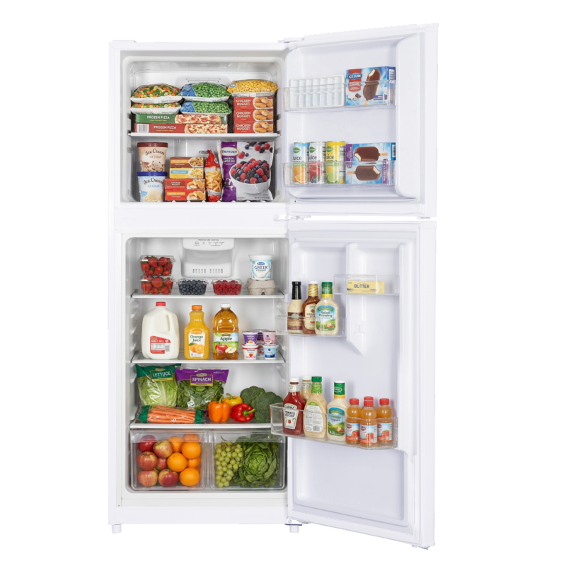ELEMENT APPLIANCE 23.6-Inch 10.1 Cu. Ft. Top Freezer Refrigerator - White (ENR10TFGBW)