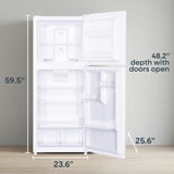 ELEMENT APPLIANCE 23.6-Inch 10.1 Cu. Ft. Top Freezer Refrigerator - White (ENR10TFGBW)