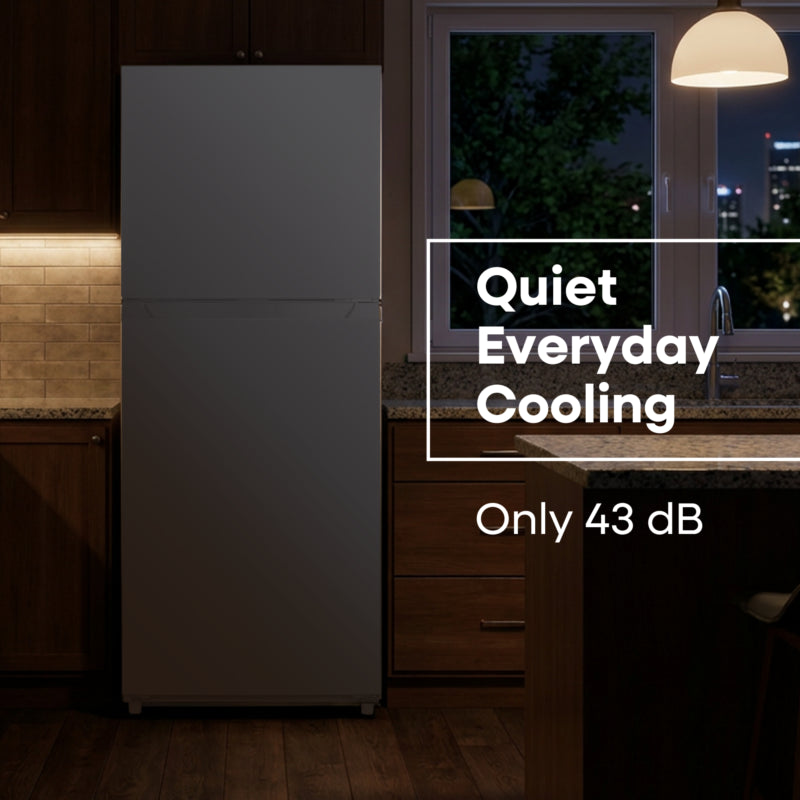 ELEMENT APPLIANCE 23.6-Inch 10.1 Cu. Ft. Top Freezer Refrigerator - White (ENR10TFGBW)