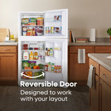 ELEMENT APPLIANCE 23.6-Inch 10.1 Cu. Ft. Top Freezer Refrigerator - White (ENR10TFGBW)