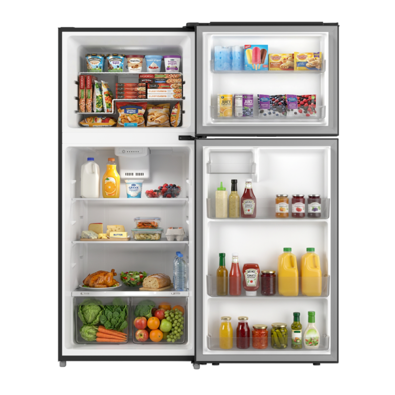 ELEMENT APPLIANCE 27.7-Inch 17.6 Cu. Ft. Top Freezer Refrigerator - Black (ENR18TFGCB)