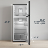 ELEMENT APPLIANCE 27.7-Inch 17.6 Cu. Ft. Top Freezer Refrigerator - Black (ENR18TFGCB)