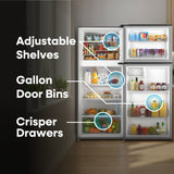 ELEMENT APPLIANCE 27.7-Inch 17.6 Cu. Ft. Top Freezer Refrigerator - Stainless (ENR18TFGCS)