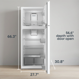 ELEMENT APPLIANCE 27.7-Inch 17.6 Cu. Ft. Top Freezer Refrigerator - White (ENR18TFGCW)