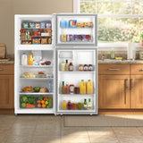 ELEMENT APPLIANCE 27.7-Inch 17.6 Cu. Ft. Top Freezer Refrigerator - White (ENR18TFGCW)