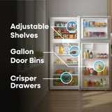 ELEMENT APPLIANCE 27.7-Inch 17.6 Cu. Ft. Top Freezer Refrigerator - White (ENR18TFGCW)