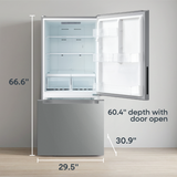 ELEMENT APPLIANCE  18.7 Cu. Ft. Bottom Freezer Refrigerator - Stainless Steel (ERBM19CBS)