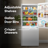 ELEMENT APPLIANCE  18.7 Cu. Ft. Bottom Freezer Refrigerator - White (ERBM19CBW)
