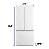 ELEMENT APPLIANCE 18.4 CF French Door, Glass Shelves, E-STAR, 30" Wide - White (ERFD19CGCW)