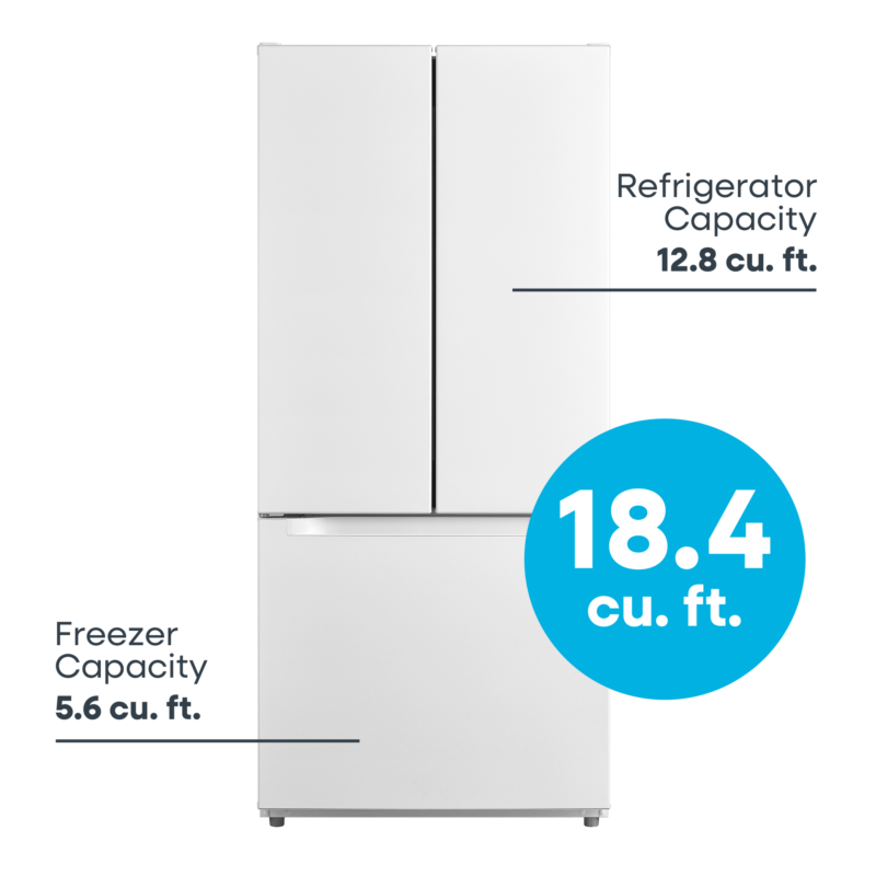 ELEMENT APPLIANCE  18.4 Cu. Ft. French Door Refrigerator - White (ERFD19CGCW)