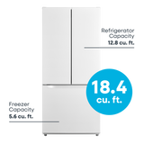 ELEMENT APPLIANCE  18.4 Cu. Ft. French Door Refrigerator - White (ERFD19CGCW)