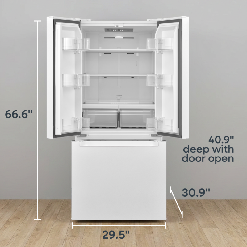ELEMENT APPLIANCE  18.4 Cu. Ft. French Door Refrigerator - White (ERFD19CGCW)