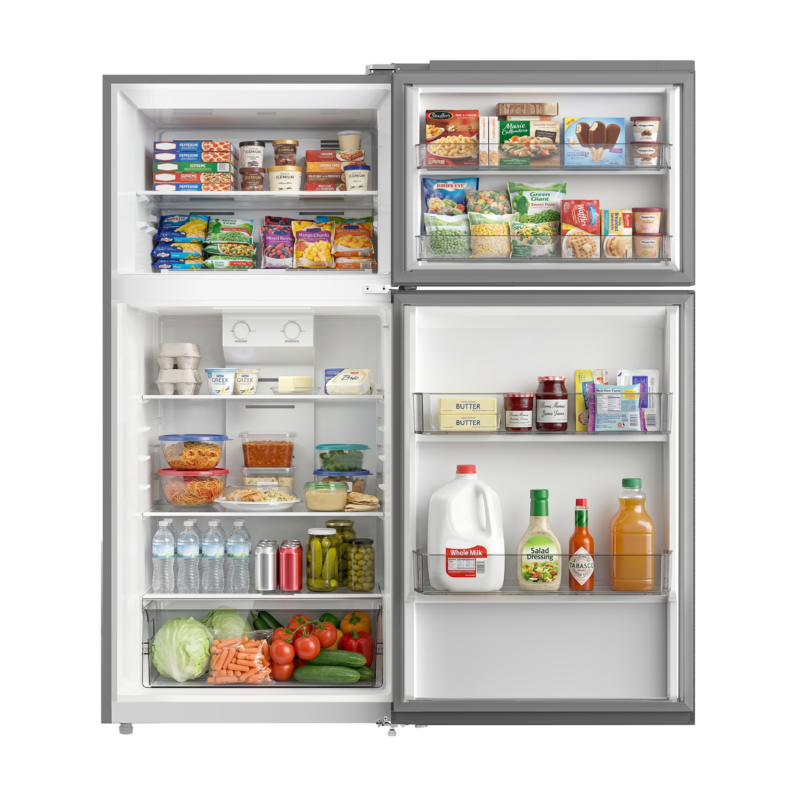 ELEMENT APPLIANCE 27.6-Inch 14.2 Cu. Ft. Top Freezer Refrigerator - Stainless Steel (ERT14CSCS)