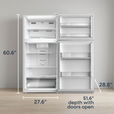 ELEMENT APPLIANCE 27.6-Inch 14.2 Cu. Ft. Top Freezer Refrigerator - Stainless Steel (ERT14CSCS)