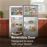 ELEMENT APPLIANCE 27.6-Inch 14.2 Cu. Ft. Top Freezer Refrigerator - Stainless Steel (ERT14CSCS)
