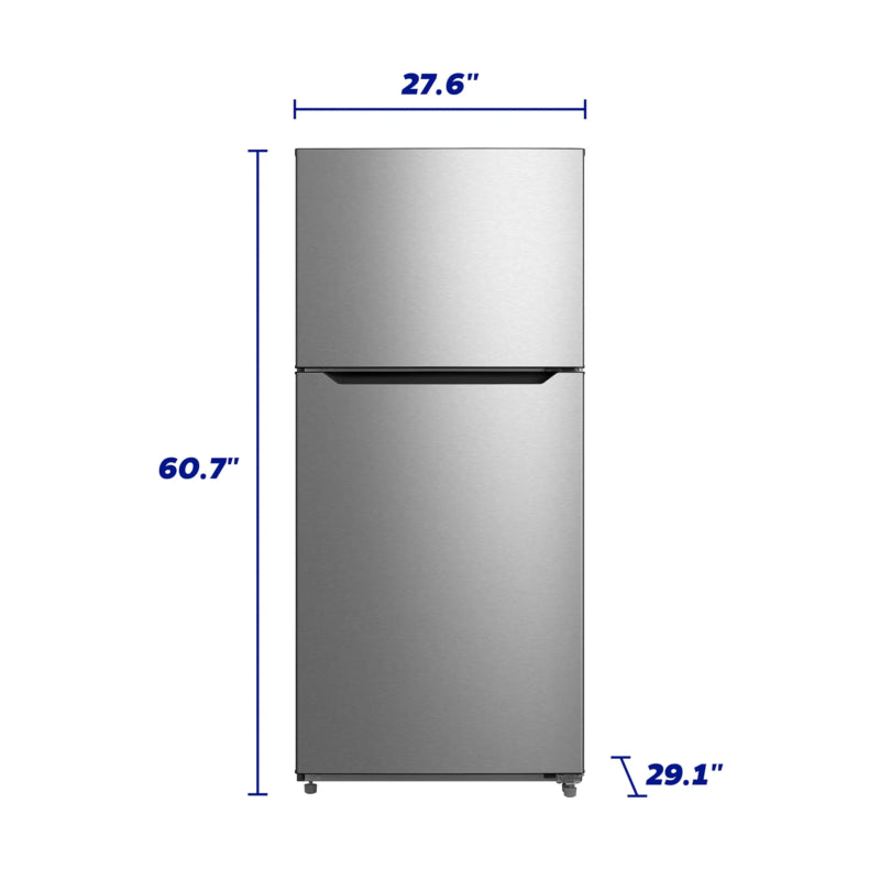 ELEMENT APPLIANCE 27.6-Inch Element 14.2 cu. ft. Top Freezer Refrigerator - Stainless Steel - Stainless Steel (ERT14CSCS)