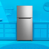ELEMENT APPLIANCE 27.6-Inch Element 14.2 cu. ft. Top Freezer Refrigerator - Stainless Steel - Stainless Steel (ERT14CSCS)