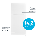 ELEMENT APPLIANCE 27.6-Inch 14.2 Cu. Ft. Top Freezer Refrigerator - White (ERT14CSCW)