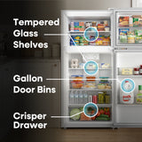 ELEMENT APPLIANCE 27.6-Inch 14.2 Cu. Ft. Top Freezer Refrigerator - White (ERT14CSCW)