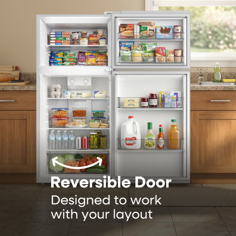 ELEMENT APPLIANCE 27.6-Inch 14.2 Cu. Ft. Top Freezer Refrigerator - White (ERT14CSCW)