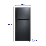 ELEMENT APPLIANCE 20.5 CF Top Mount Refrigerator, Glass Shelves, E-STAR - Black (ERT21CSCB)