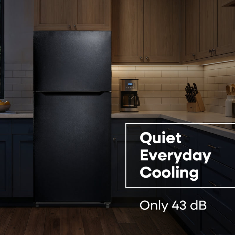ELEMENT APPLIANCE 29.5-Inch 20.5 Cu. Ft. Top Freezer Refrigerator - Black (ERT21CSCB)