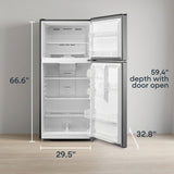 ELEMENT APPLIANCE 29.5-Inch 20.5 Cu. Ft. Top Freezer Refrigerator - Stainless Steel (ERT21CSCS)