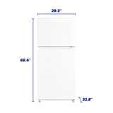ELEMENT APPLIANCE 29.5-Inch Element 20.5 cu. ft. Top Freezer Refrigerator - White (ERT21CSCW)
