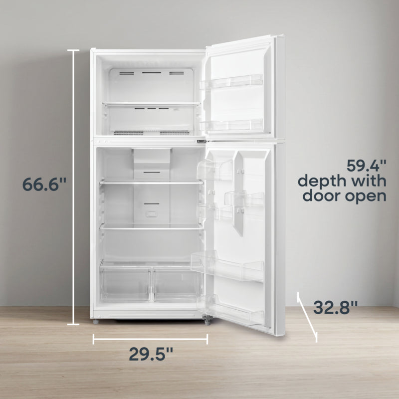 ELEMENT APPLIANCE 29.5-Inch 20.5 Cu. Ft. Top Freezer Refrigerator - White (ERT21CSCW)