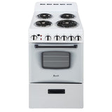 AVANTI Avanti 20" Electric Range Oven with Framed Glass Door - White / 2.1 cu. ft. -  (ERU200P0W)