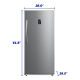 ELEMENT APPLIANCE 13.8 CF Upright Freezer Convertible, Glass Shelves, Digital Controls, E-STAR - Stainless Steel (EUF14CECS)