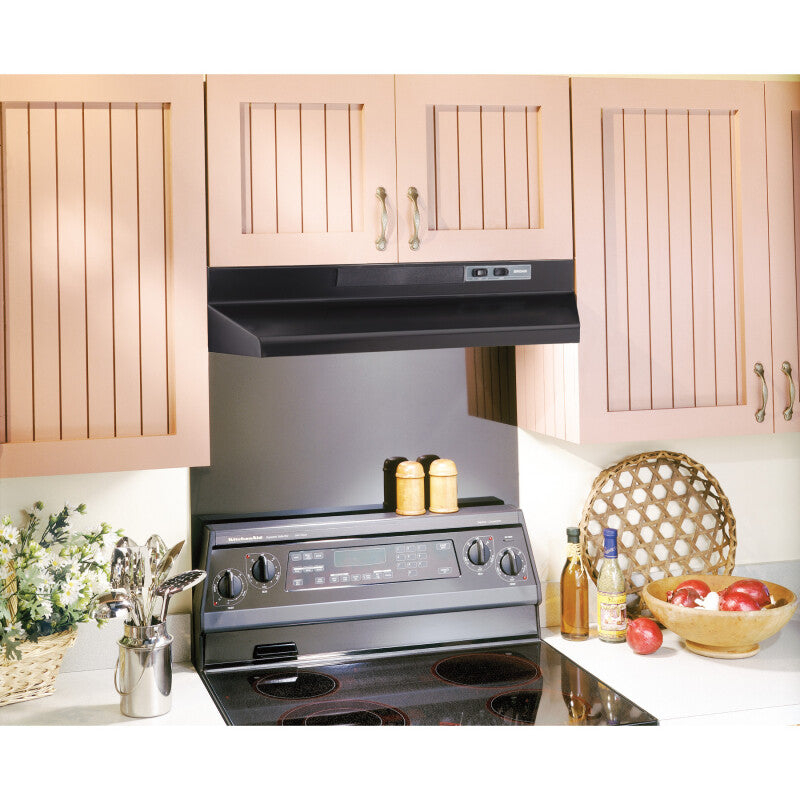 BROAN Broan(R) 30-Inch Convertible Under-Cabinet Range Hood, 230 Max Blower CFM, Black -  (F403023)