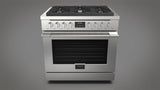 FULGOR MILANO  FULGOR MILANO RANGE GAS 36" 6 BRNR - Stainless Steel (F4PGR366S2)