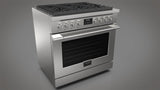 FULGOR MILANO  FULGOR MILANO RANGE GAS 36" 6 BRNR - Stainless Steel (F4PGR366S2)