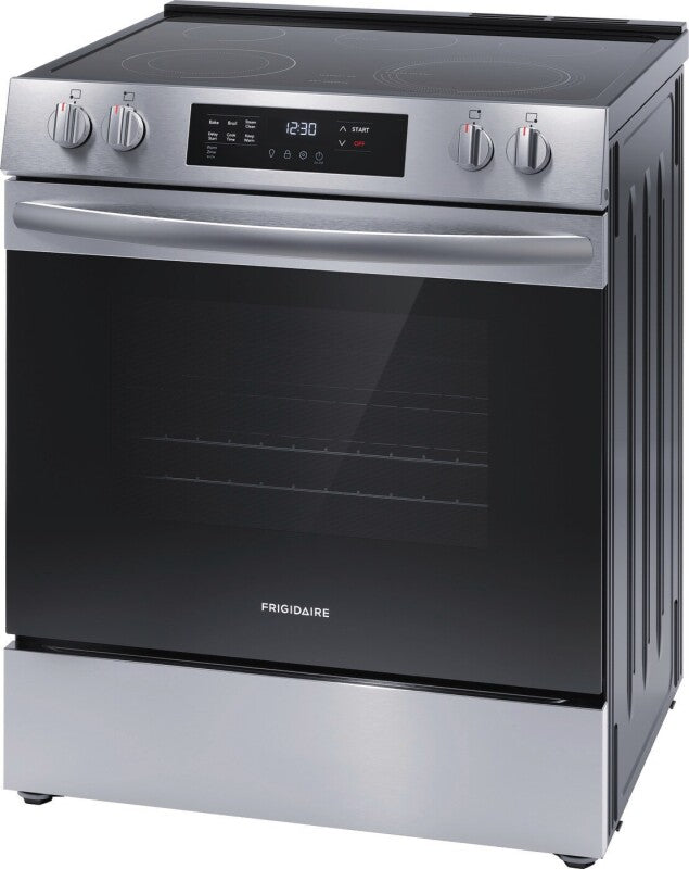 Frigidaire  30" Electric Range with Steam Clean - Stainless Steel (FCFE3062AS)