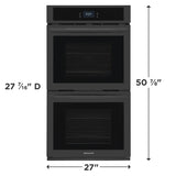 Frigidaire 27" Double Electric Wall Oven with Fan Convection - Black (FCWD2727AB)