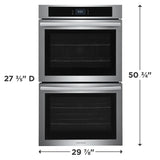 FRIGIDAIRE  30" Double Electric Wall Oven - Black (FCWD3027AB)
