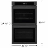 Frigidaire  30" Double Electric Wall Oven with Fan Convection - Black (FCWD3027AB)