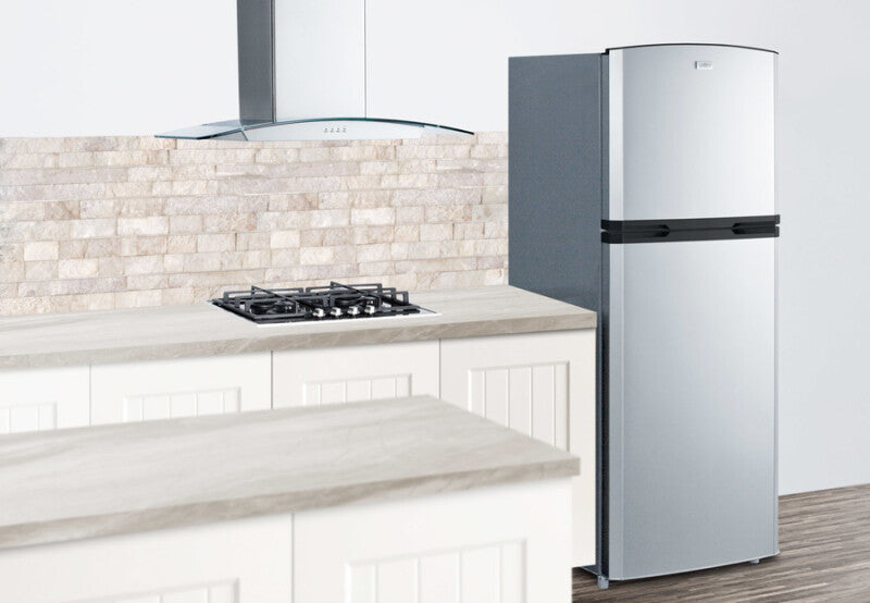 SUMMIT 26" Wide Top Mount Refrigerator-Freezer With Icemaker - Stainless Steel (FF1427SSIM)