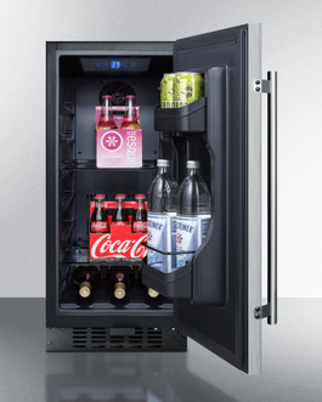 Summit 15" Wide Built-In All-Refrigerator - Stainless Steel (FF1532BCSS)