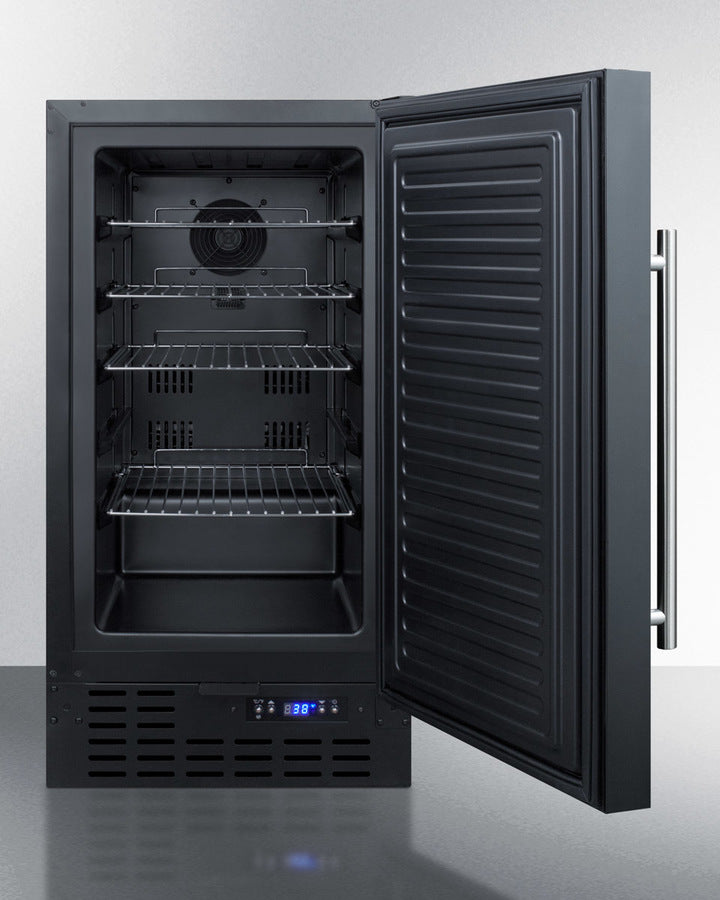 SUMMIT  18" Wide Built-In All-Refrigerator, ADA Compliant - Black (FF1843BADA)