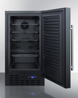 SUMMIT  18" Wide Built-In All-Refrigerator, ADA Compliant - Black (FF1843BADA)
