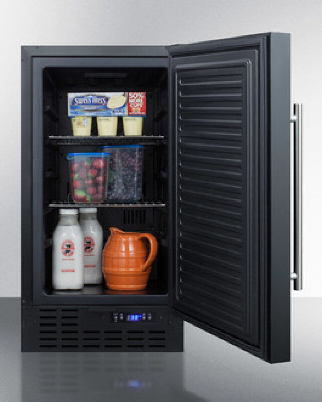 Summit 18" Wide Built-In All-Refrigerator, ADA Compliant - Black (FF1843BADA)